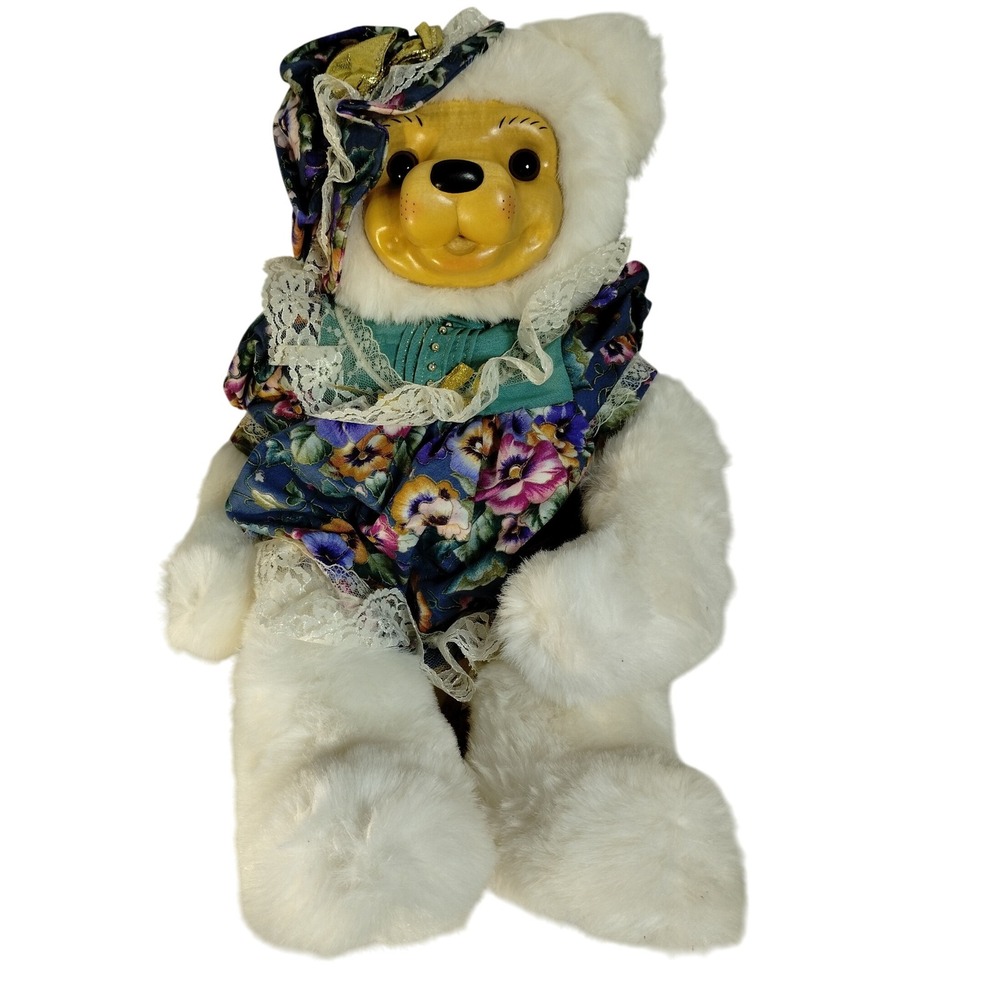 Robert Raikes "Flora" Bear #52/450‎ Signed Wooden Face Limited Edition 18"
